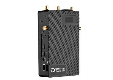 5G單兵圖傳2張SIM卡整機一體化設計，支持攝像機的熱靴安裝，可與DV攝像機組合使用